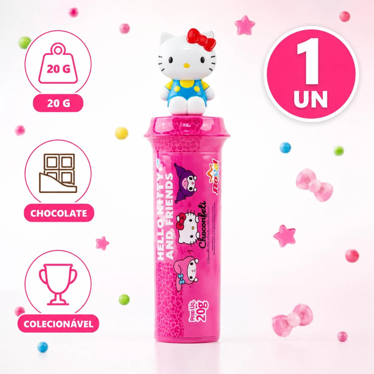 CHOCONFETI HELLO KITTY AND FRIENDS TUBO 20G