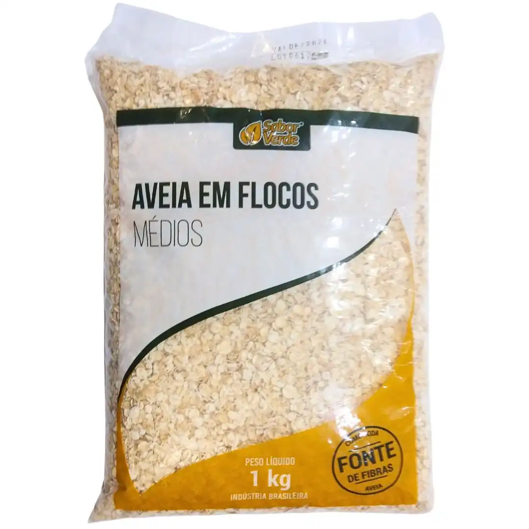 AVEIA EM FLOCOS SABOR VERDE MEDIO 1KG