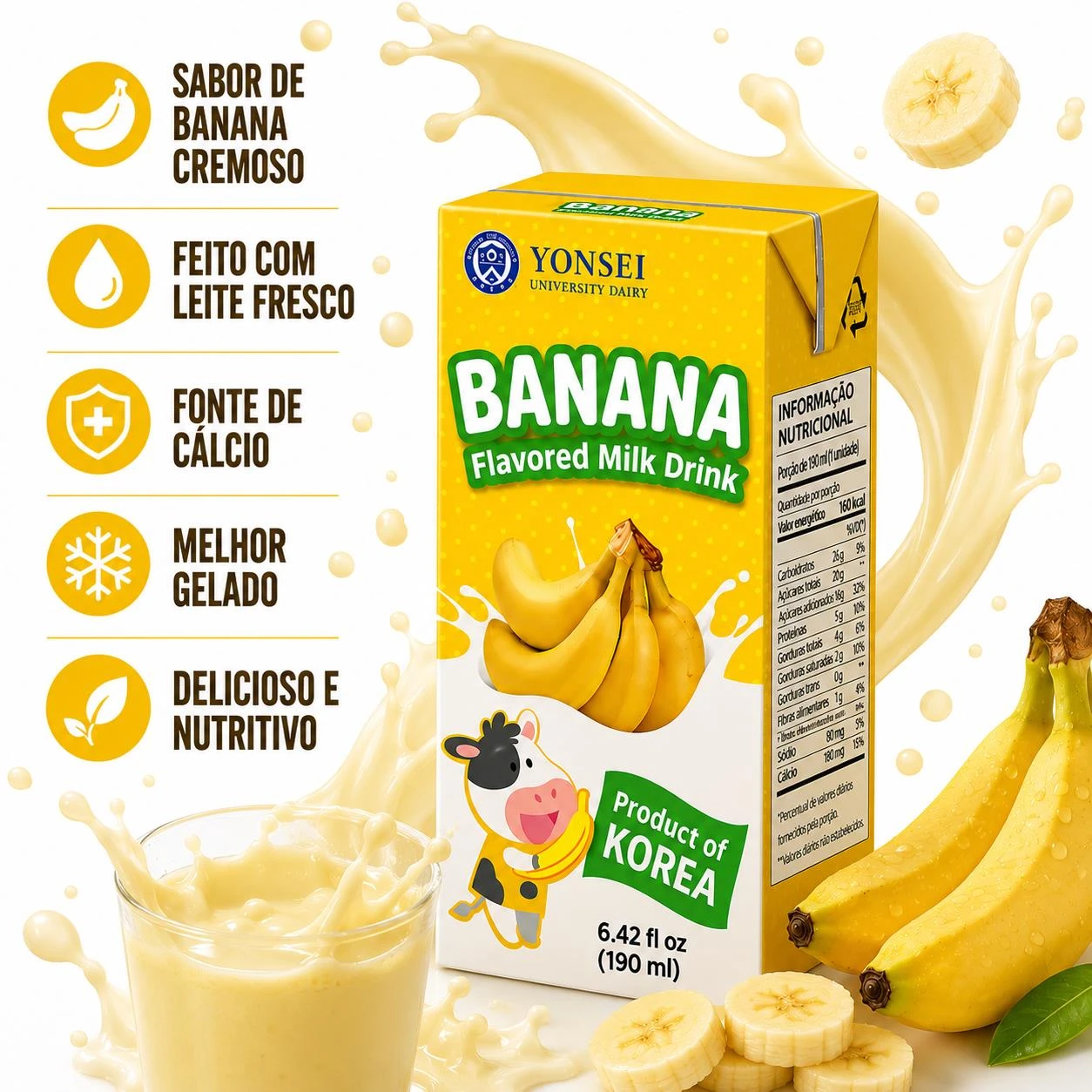 LEITE DE BANANA YONSEI 190ML COREIA