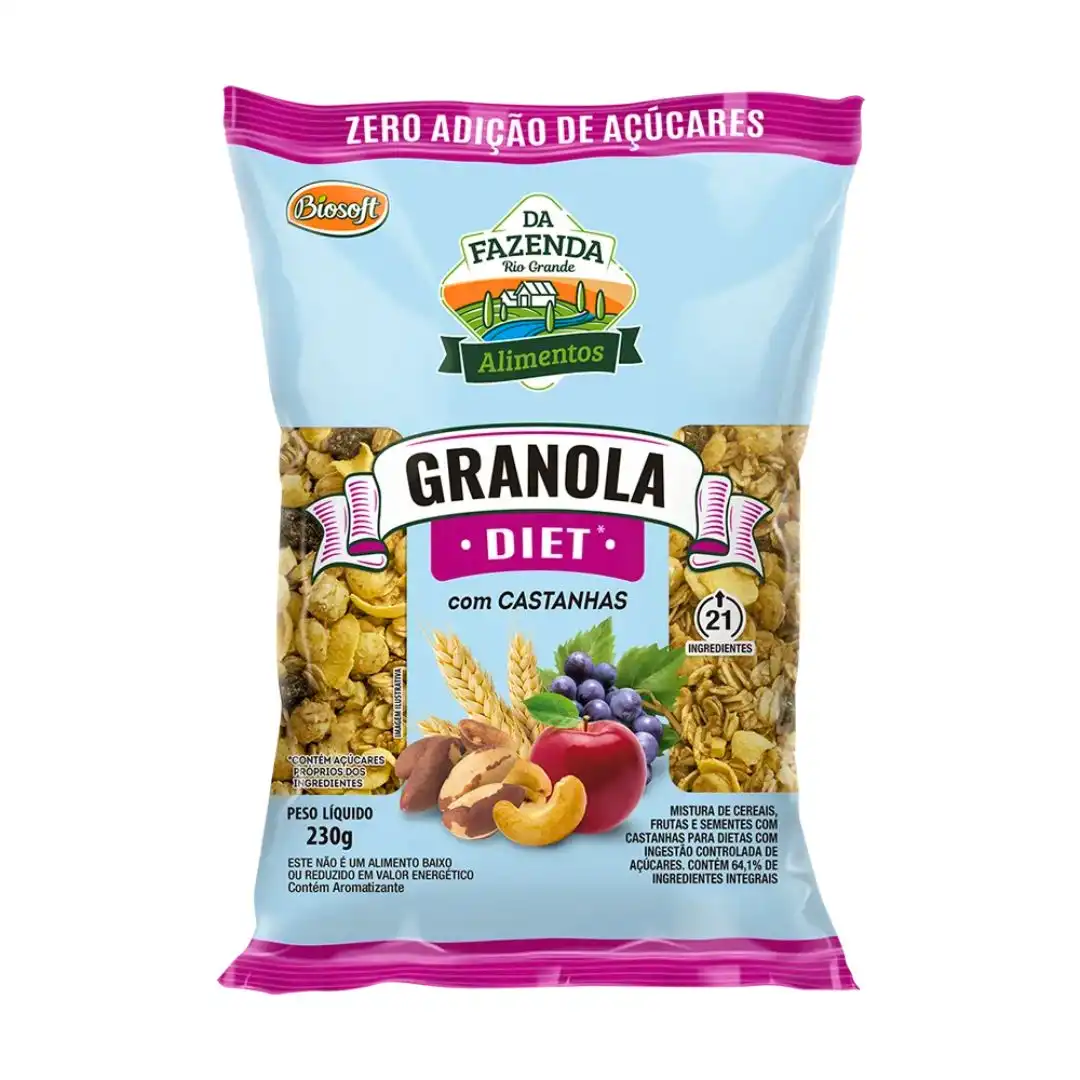 GRANOLA DIET  DA FAZENDA COM CASTANHAS 1KG