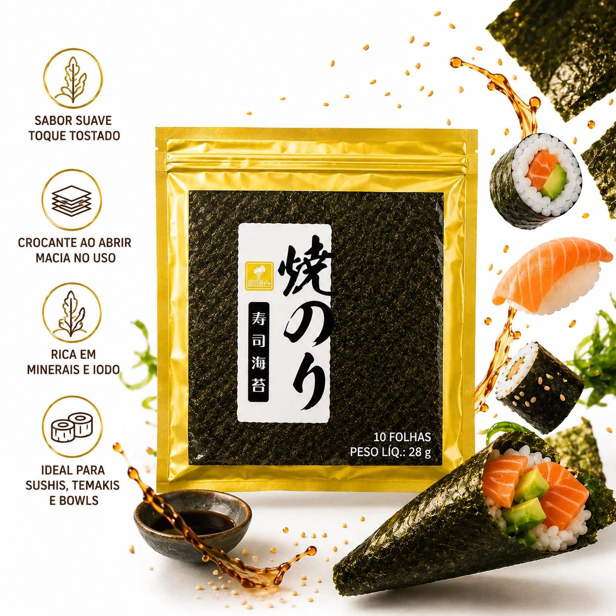 SUSHI NORI SHANDONG GOLD 28G 10FLS CHINA
