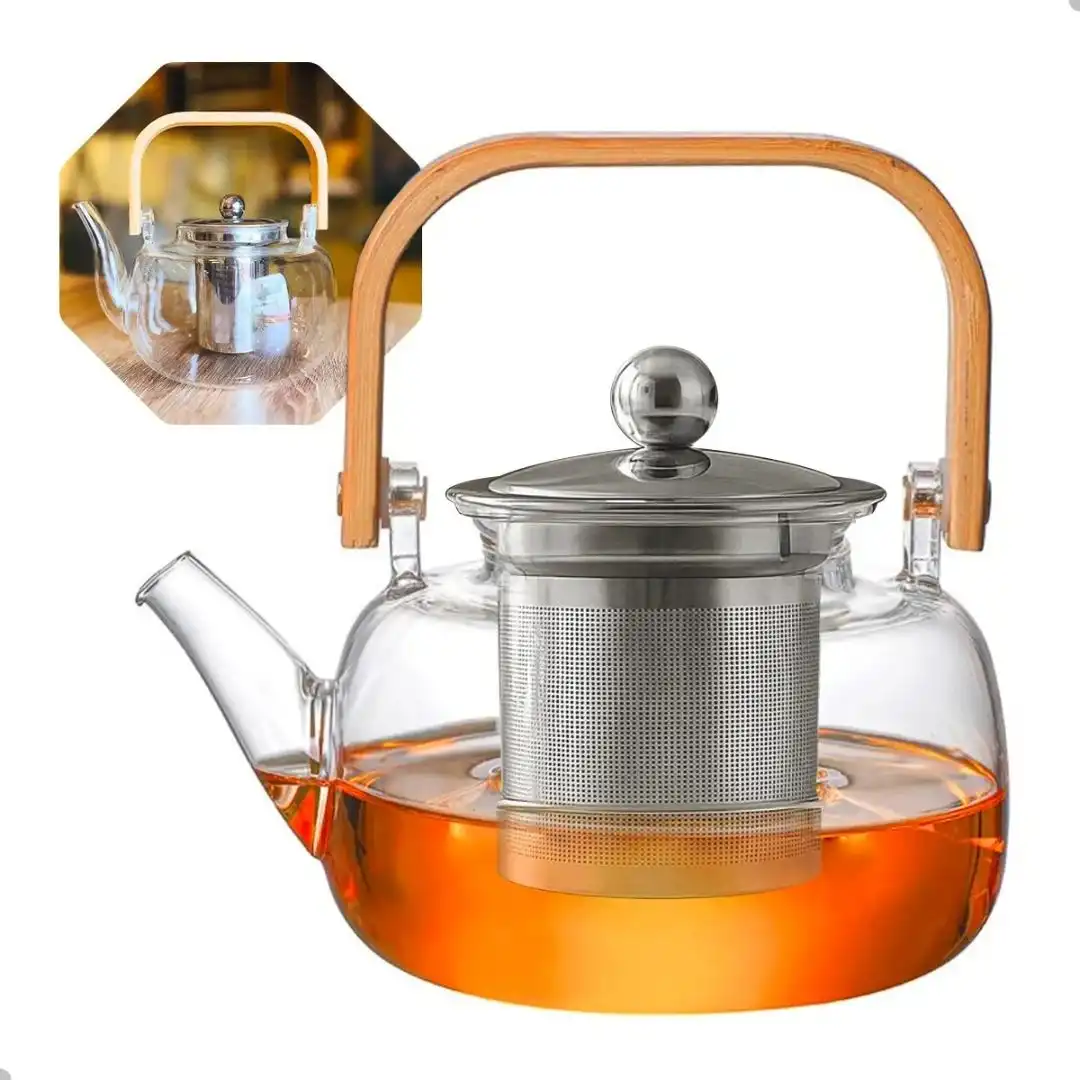 CHALEIRA COM INFUSOR SHOW HOUSE VIDRO 1L H-907 CHINA