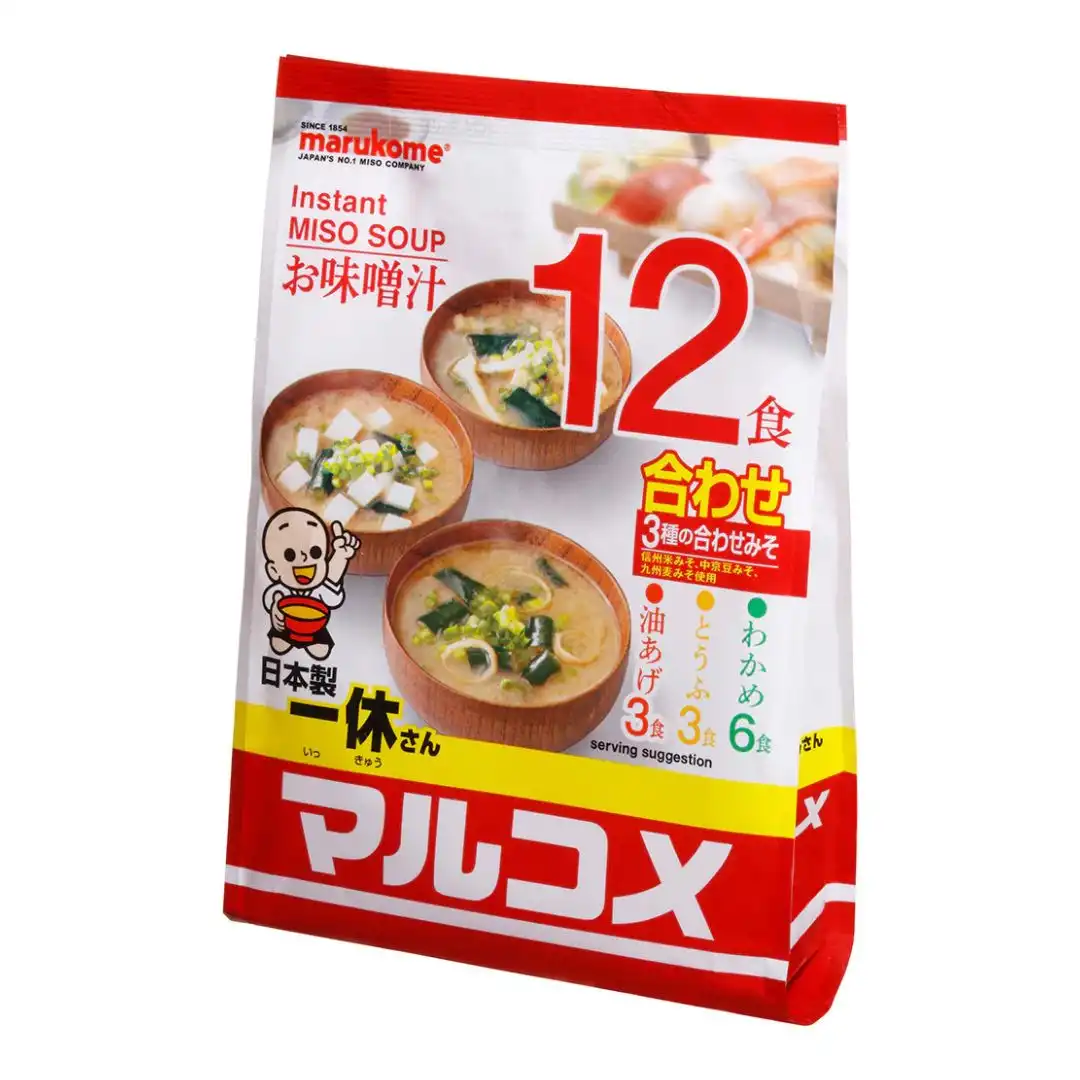 MISSOSHIRU INSTANTANEO MARUKOME IKKYU SAN 12 PORCOES 222G JAPAO