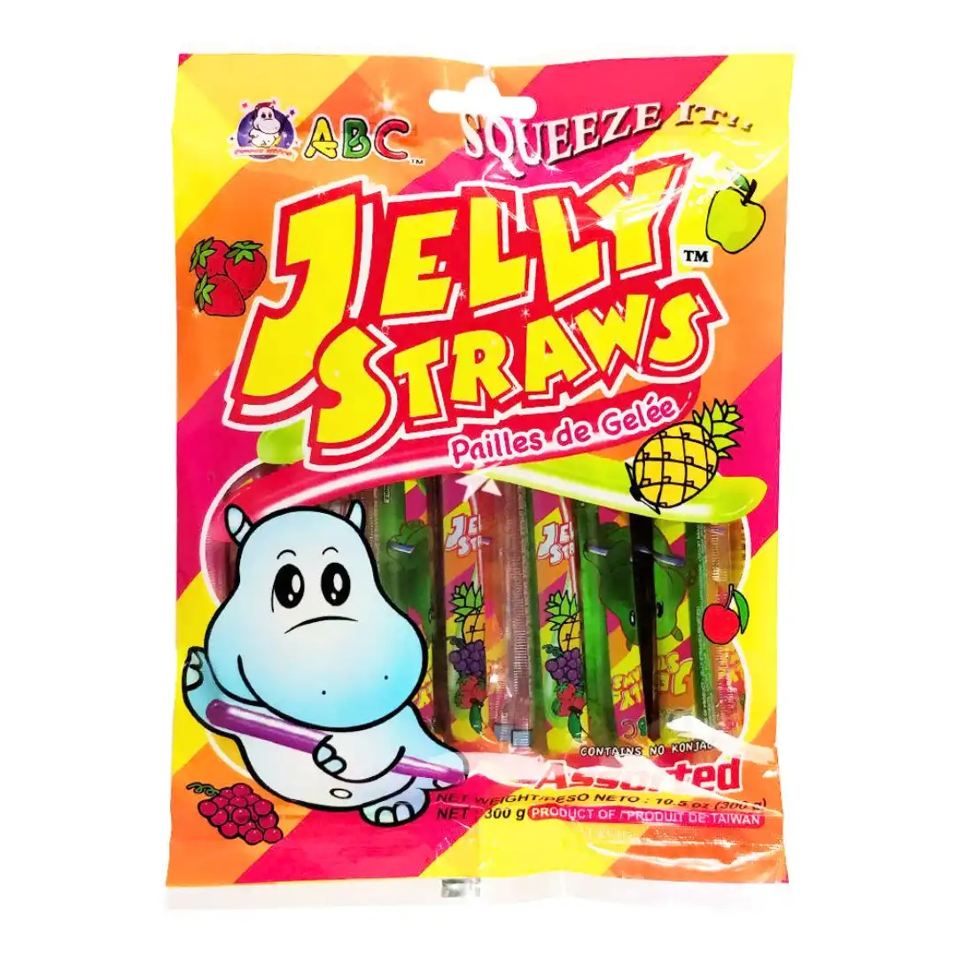 GELATINA DE FRUTAS EM CANUDO ABC JELLY STRAWS 300G TAIWAN