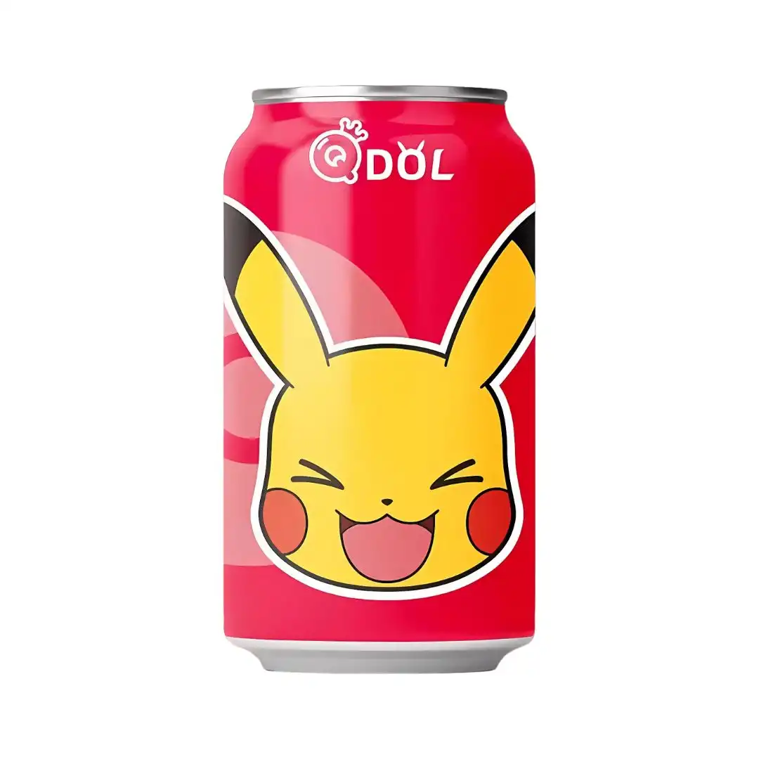REFRI QDOL POKEMON PIKACHU MORANGO 330ML CHINA
