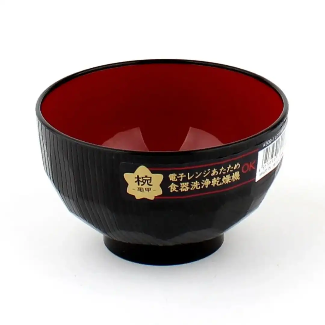 TIGELA CHAWAN NAKAYA PLASTICO PRETO 11.4CM K309-1 JAPAO