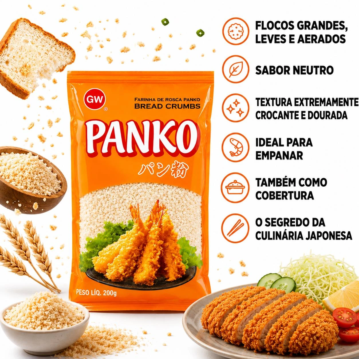 FARINHA PANKO GW 200G CHINA