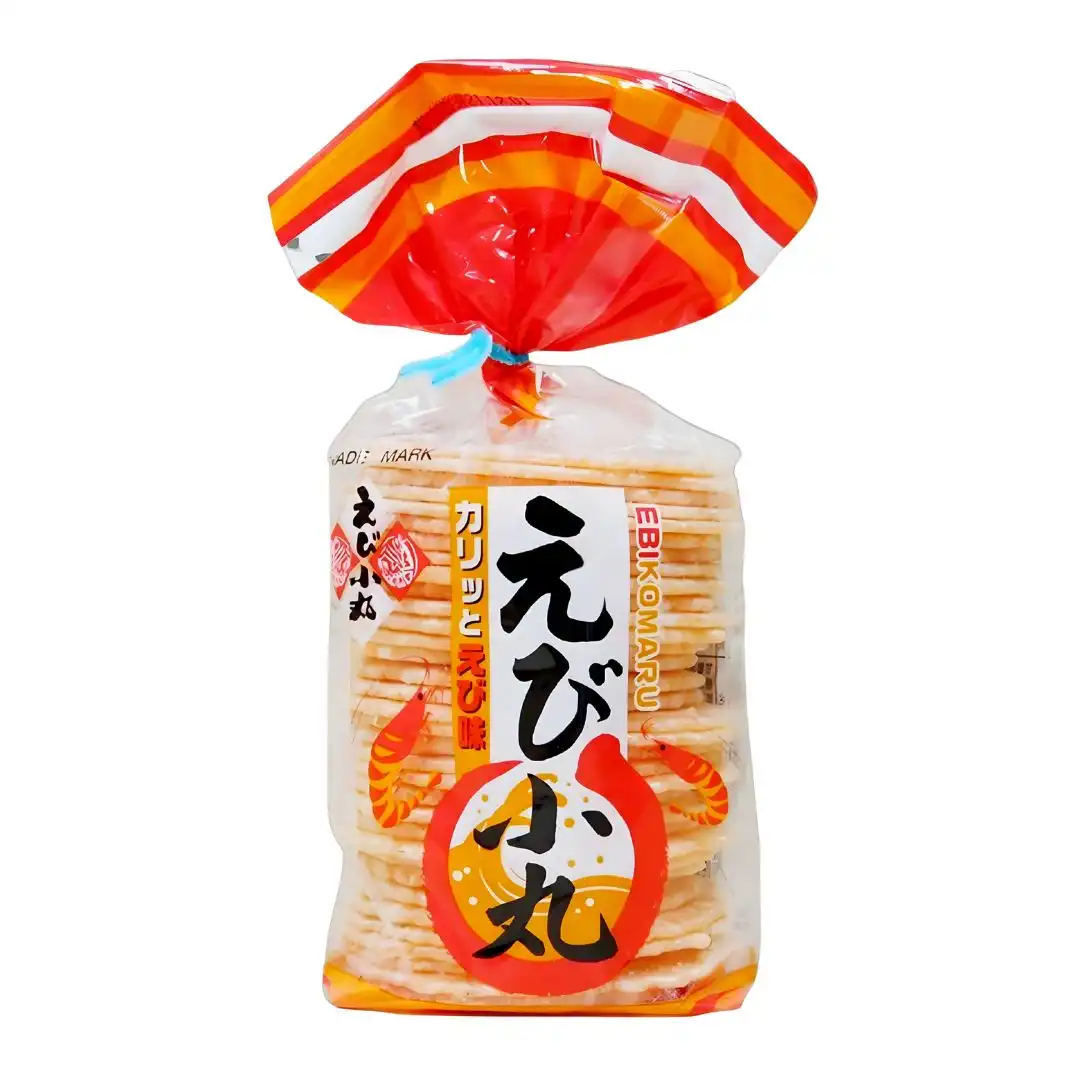 BISCOITO SEMBEI EBI KOMARU NEGITA SABOR CAMARAO 80G JAPAO