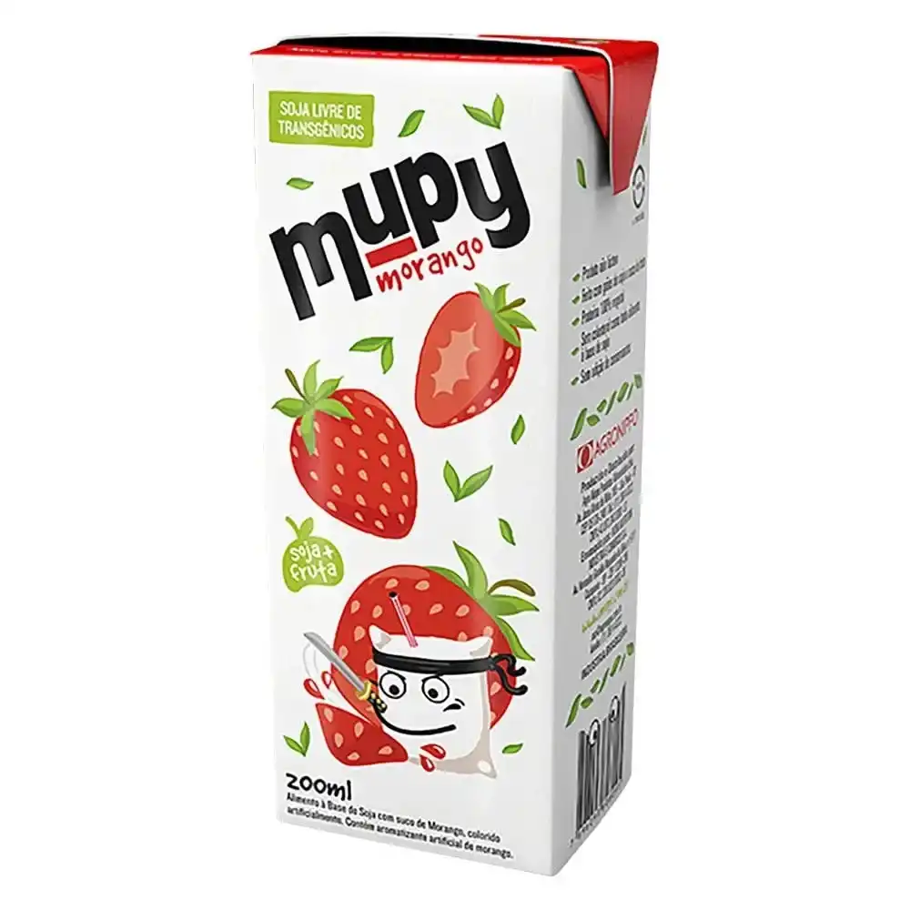 BEBIDA DE SOJA MUPY MORANGO 200ML