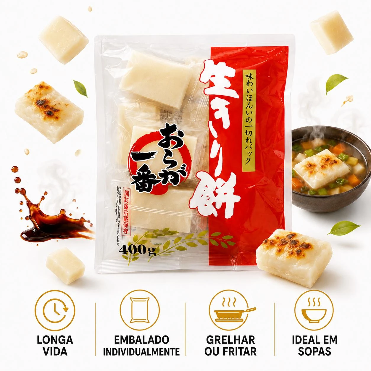 KIRIMOTI NAMA MARUZEN MOTI SECO 400G JAPAO