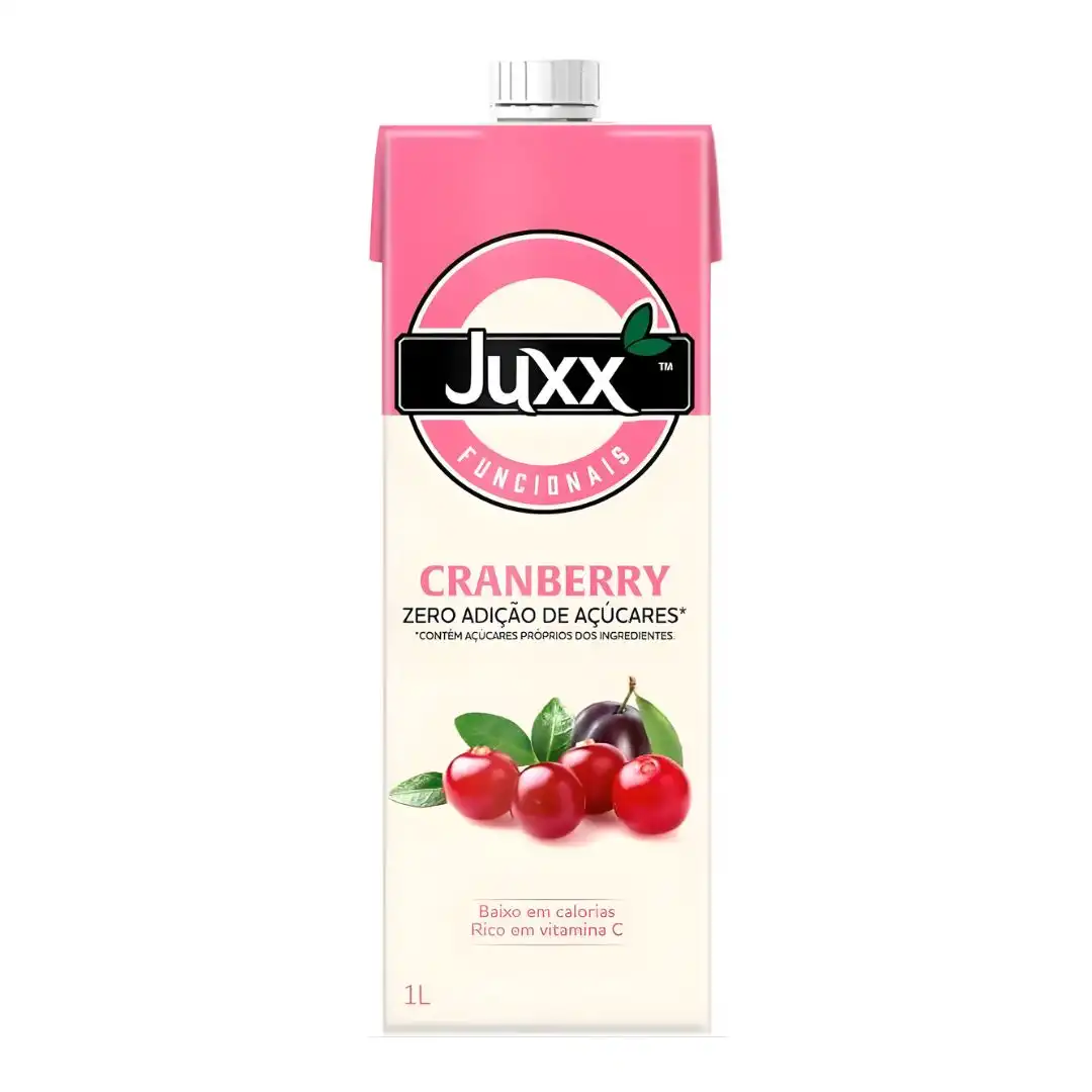 SUCO JUXX CRANBERRY 1 LITRO SEM ADICAO ACUCAR