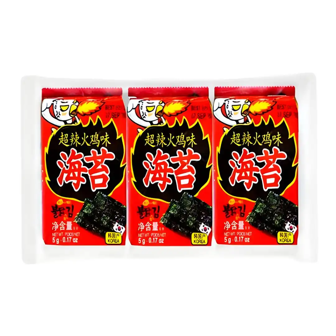 SNACK ALGA NORI AJINORI WANG BULDAK PICANTE 15G 3UN COREIA