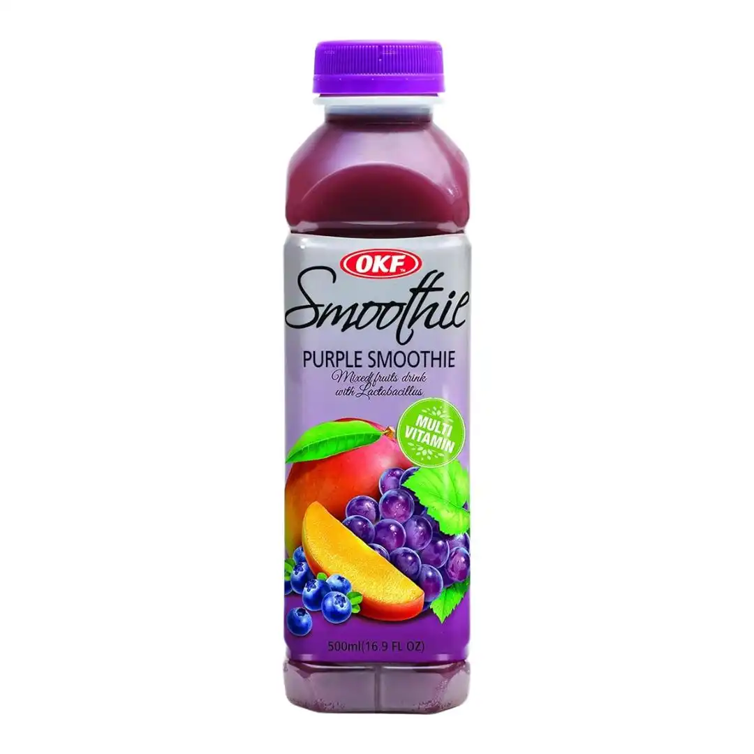 BEBIDA OKF SMOOTHIE PURPLE DRINK MANGA, UVA, MIRTILO  500ML COREIA