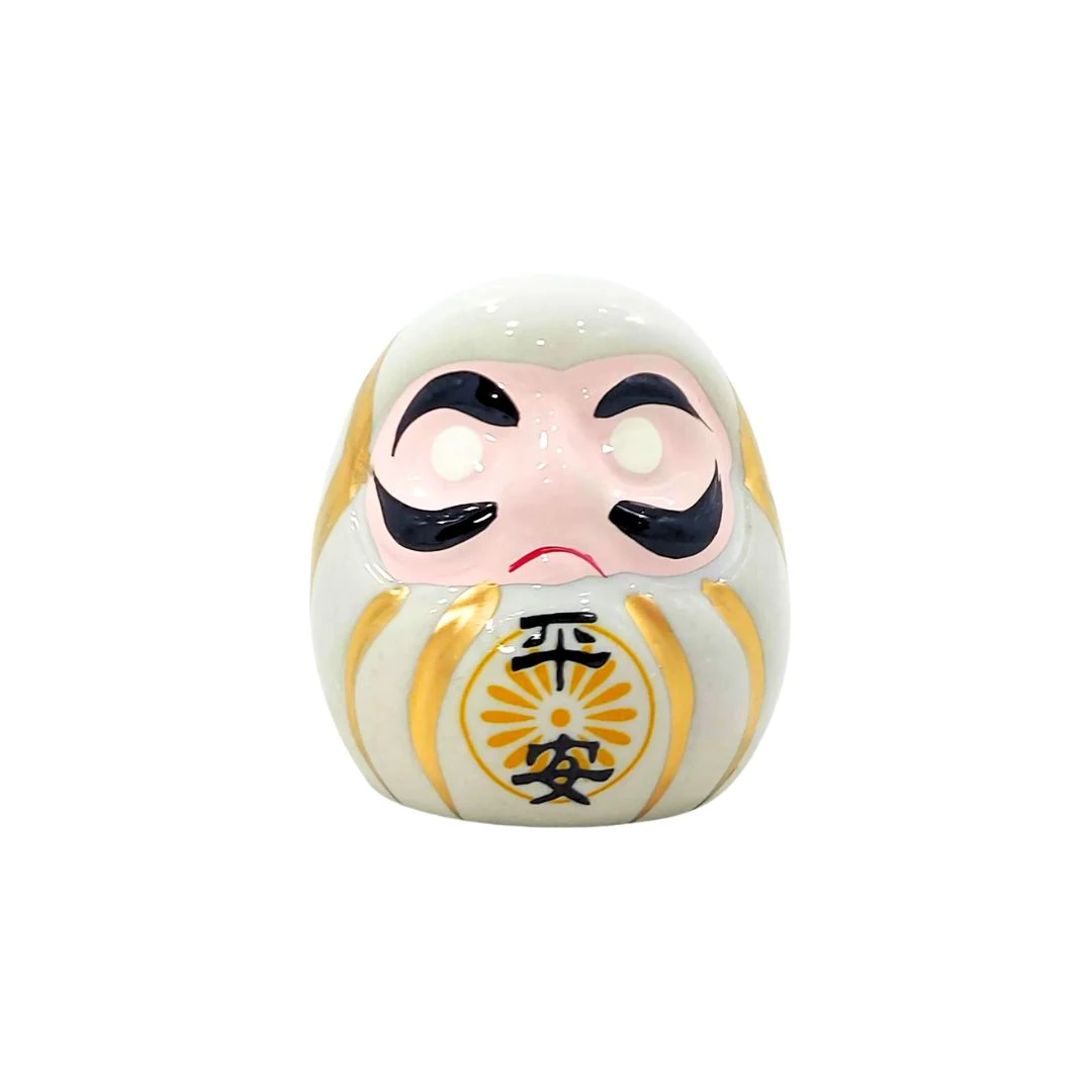 DARUMA PORCELANA PEQUENO BRANCO 5CM MDRM-01-W CHINA