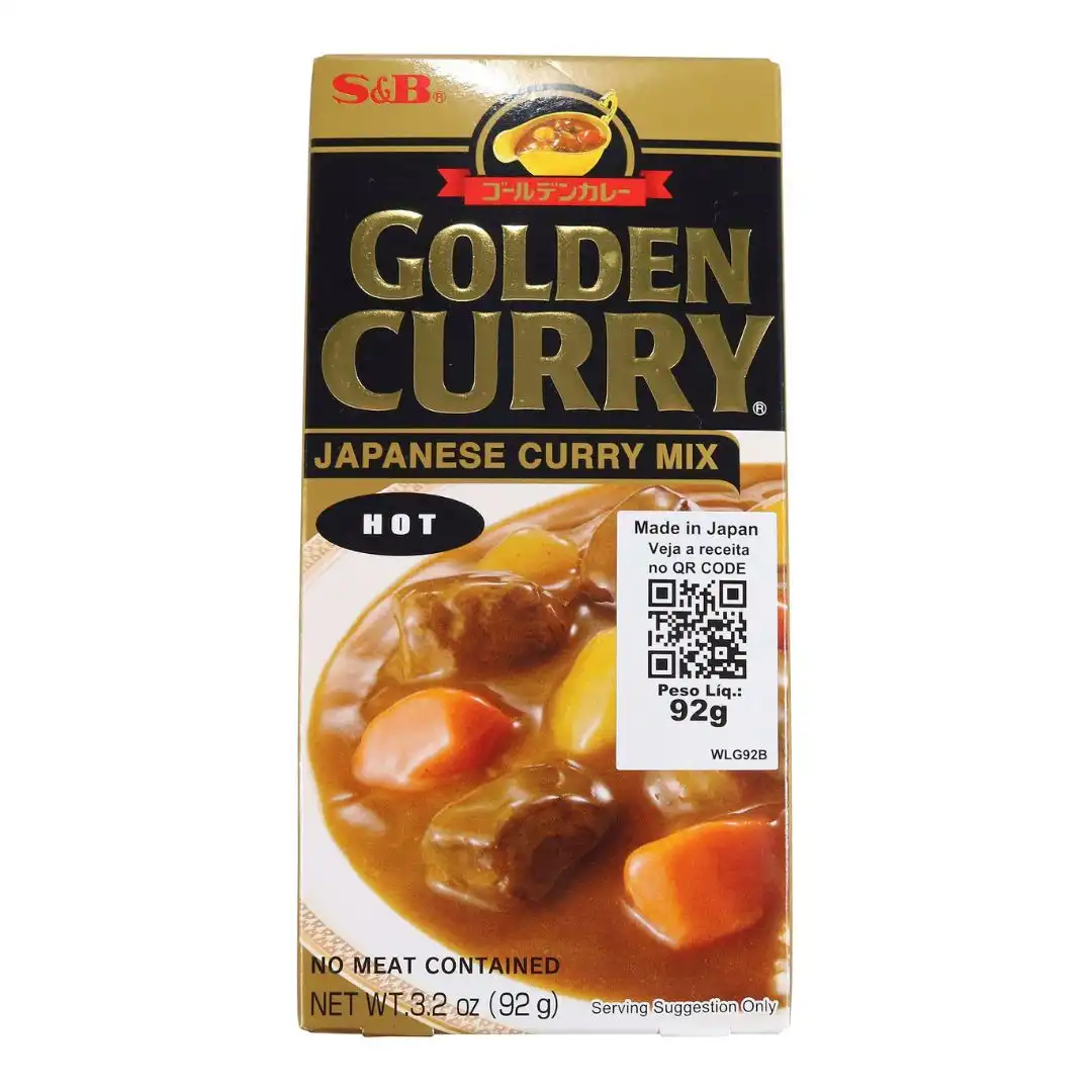 CURRY TABLETE GOLDEN CURRY S&B KARAKUCHI FORTE 92G JAPAO