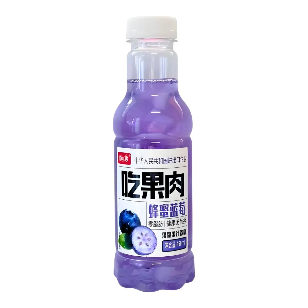SUCO JIAOZUO MIRTILO E MEL COM CUBOS POLPA COCO 450ML CHINA