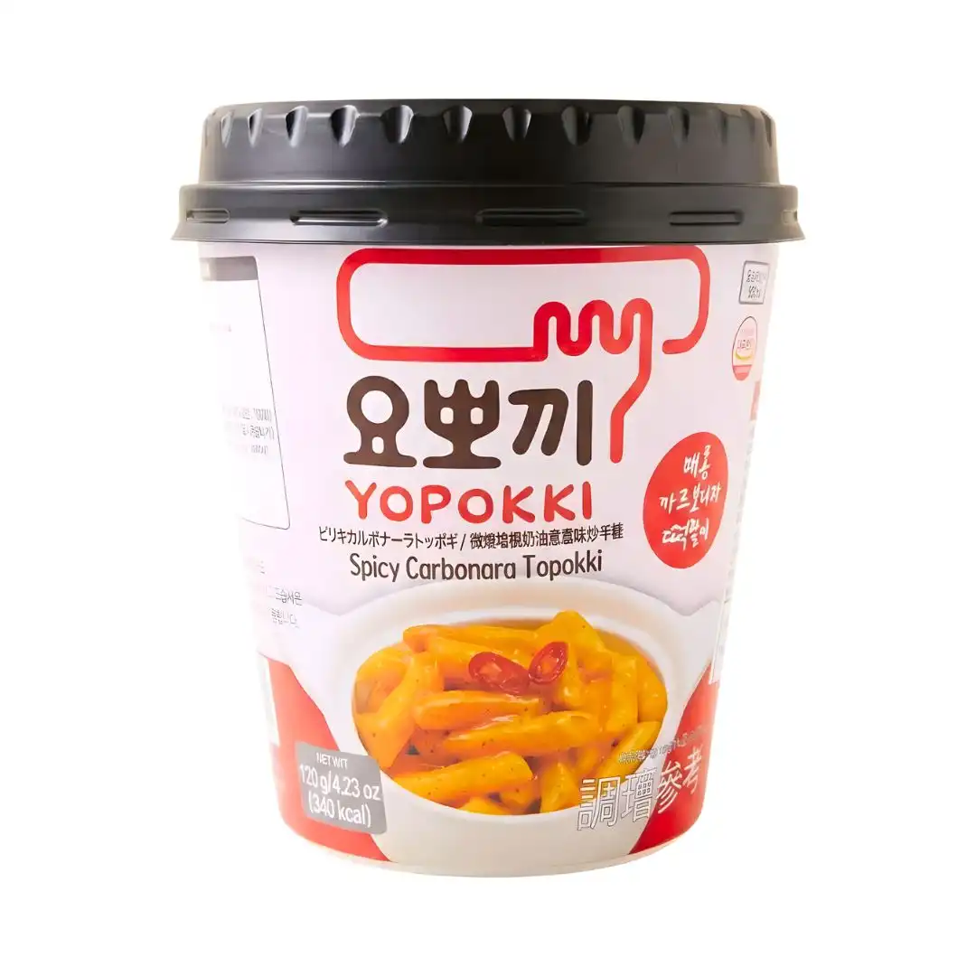 TOPOKKI YOPOKKI SPICY CARBONARA MASSA DE ARROZ COPO 120G COREIA