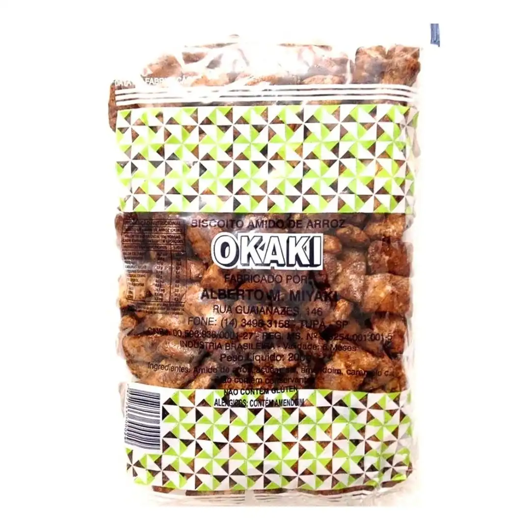 BISCOITO DE ARROZ OKAKI MIYAKI COM AMENDOIM 200G