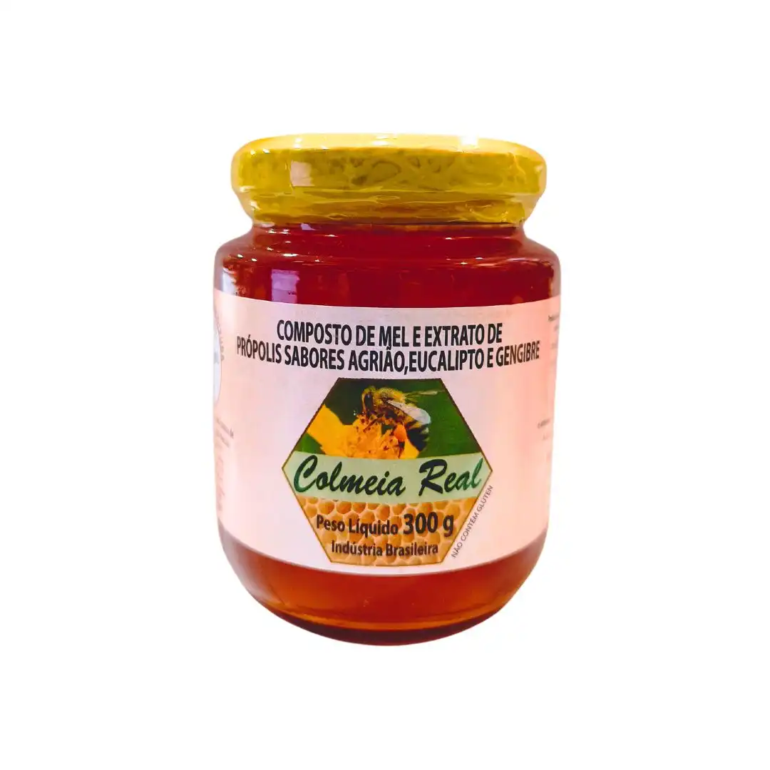 MEL COLMEIA REAL COMPOSTO 300G PROPOLIS AGRIAO EUCALIP GENGI