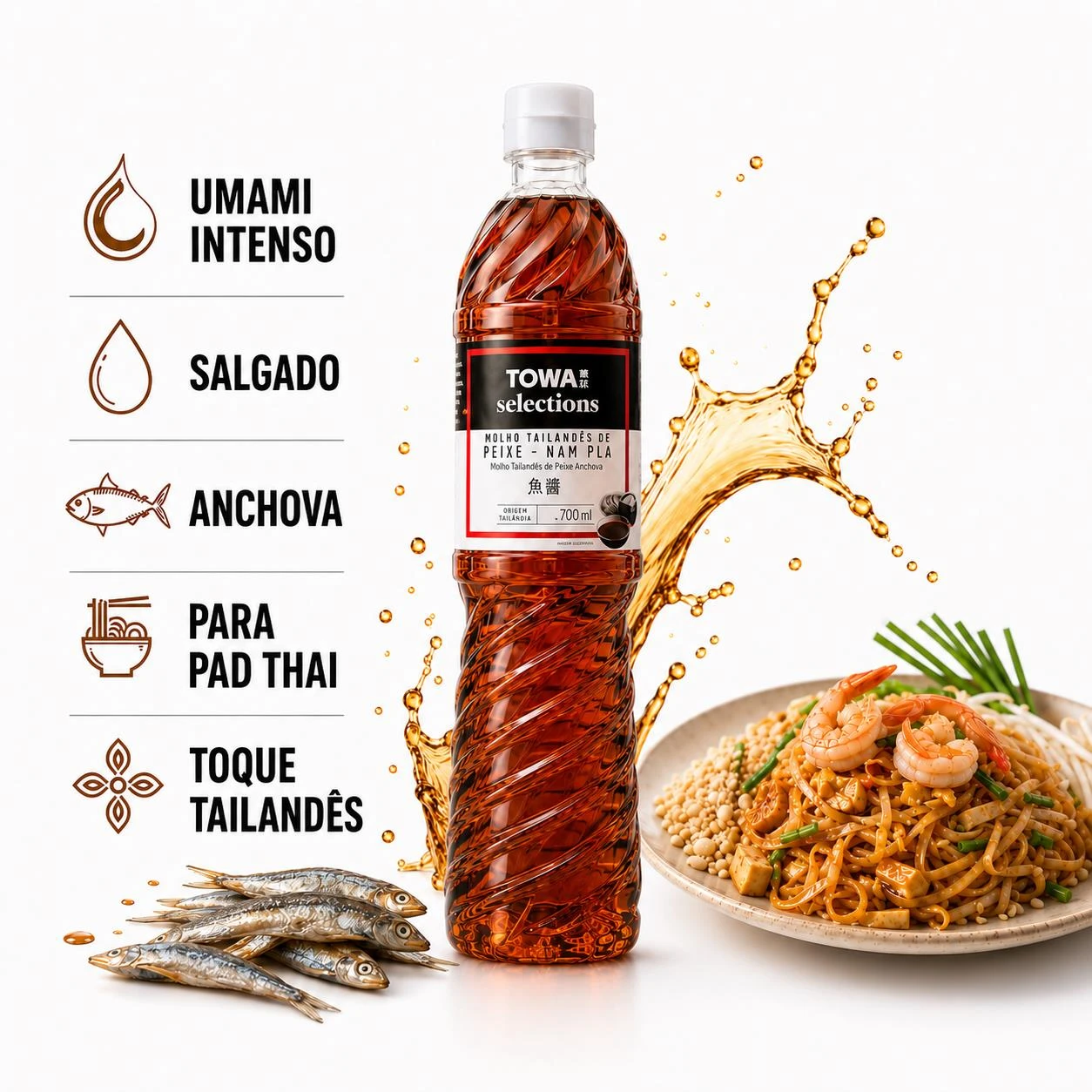 MOLHO DE PEIXE TOWA NAM PLA 700ML TAILANDIA