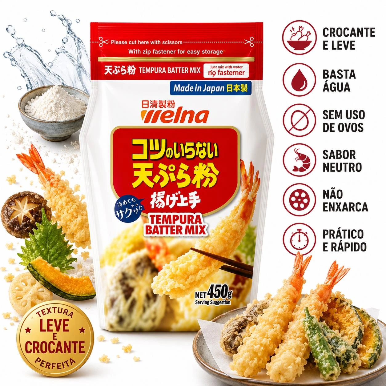 TEMPURA KO KOTSUNO IRANAI WELNA NISSHIN 450G JAPAO