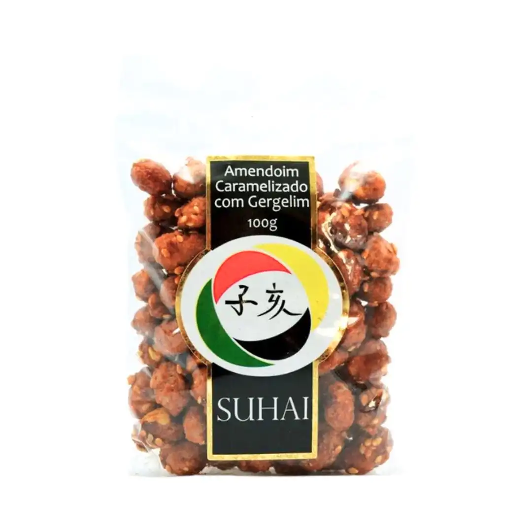 AMENDOIM CARAMELIZADO SUHAI COM GERGELIM 100G