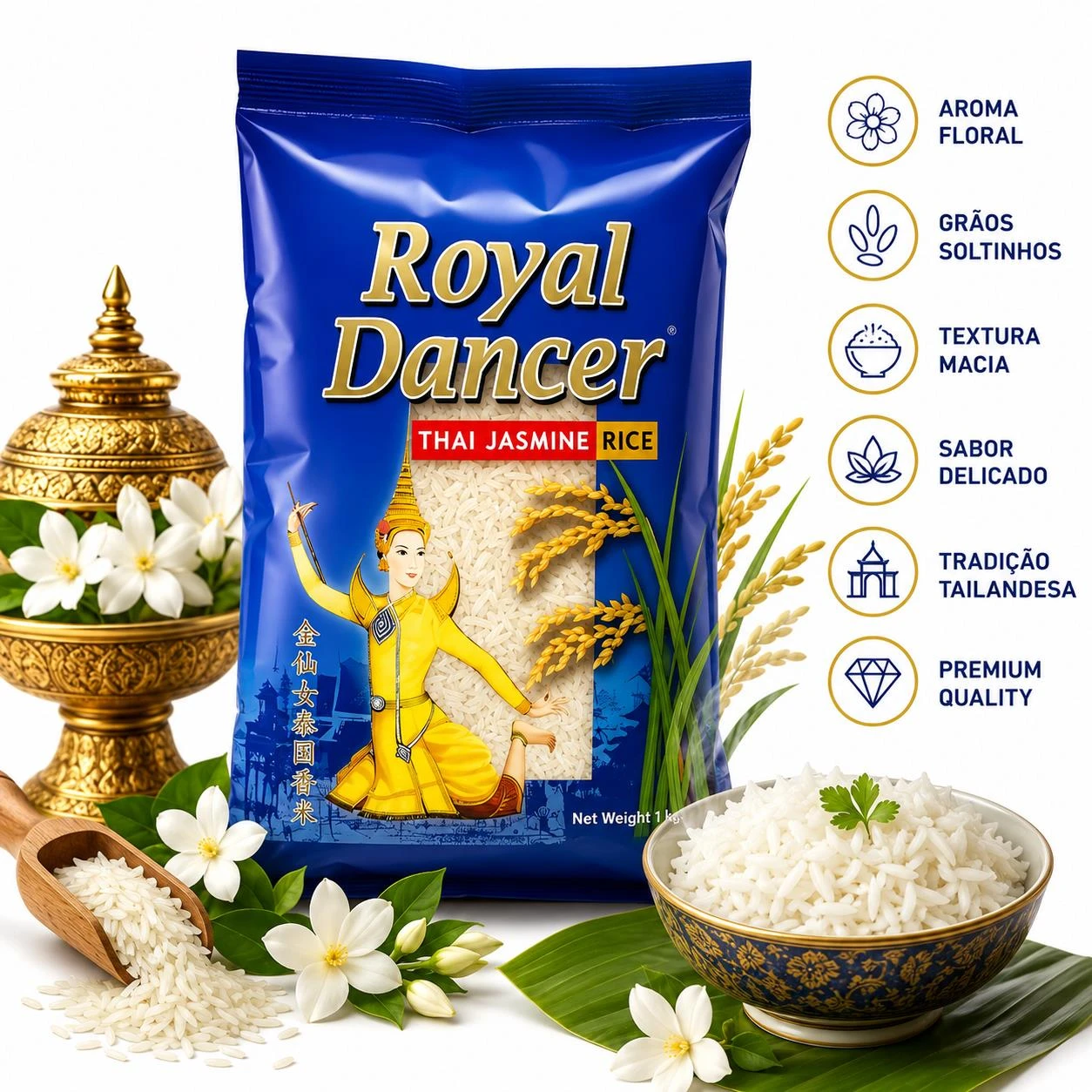 ARROZ JASMIN ROYAL DANCER 1 KG TAILANDIA