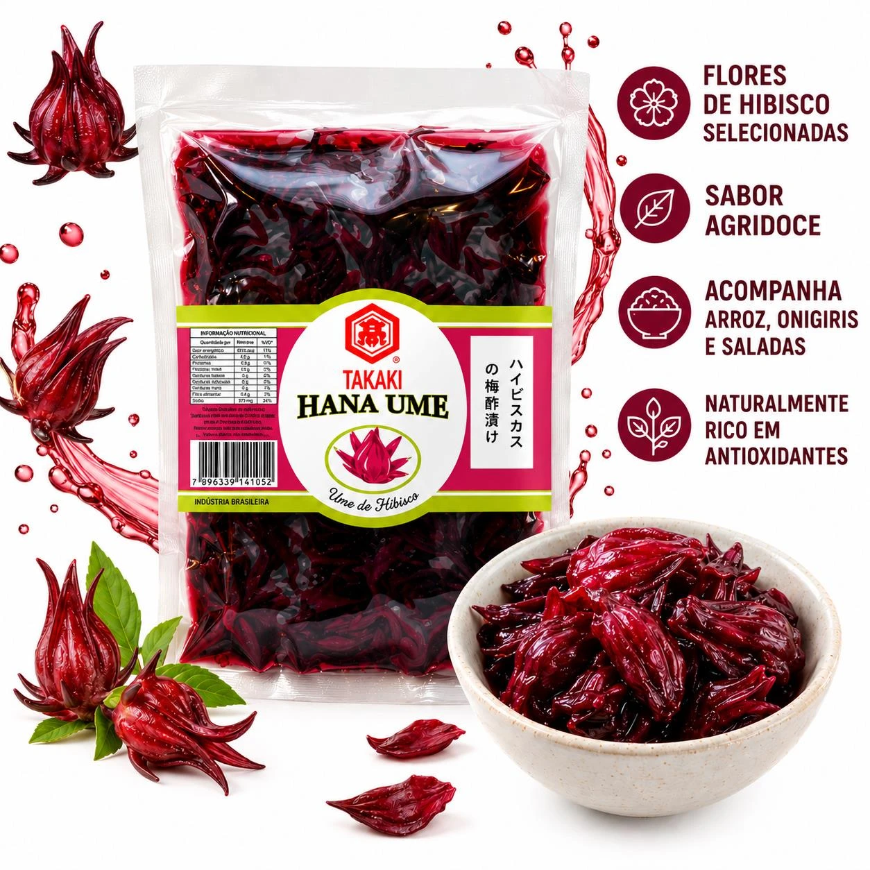 CONSERVA DE HIBISCO HANA UME TAKAKI PACOTE 180G