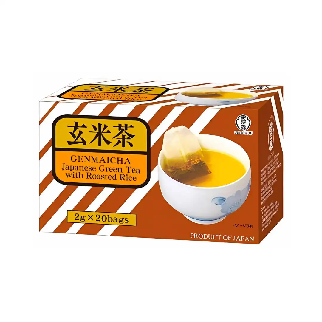 CHA VERDE COM ARROZ GENMAICHA UJINOTSUYU 40G 20 SACHES JAPAO