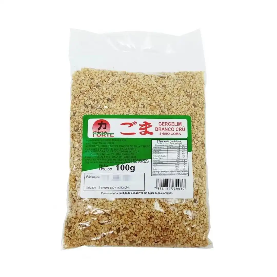 GERGELIM CASA FORTE BRANCO CRU 100G