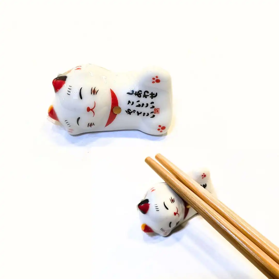 APOIO HASHI MARUKAI GATO DA SORTE PORCELANA 4,5X2,5CM CHINA