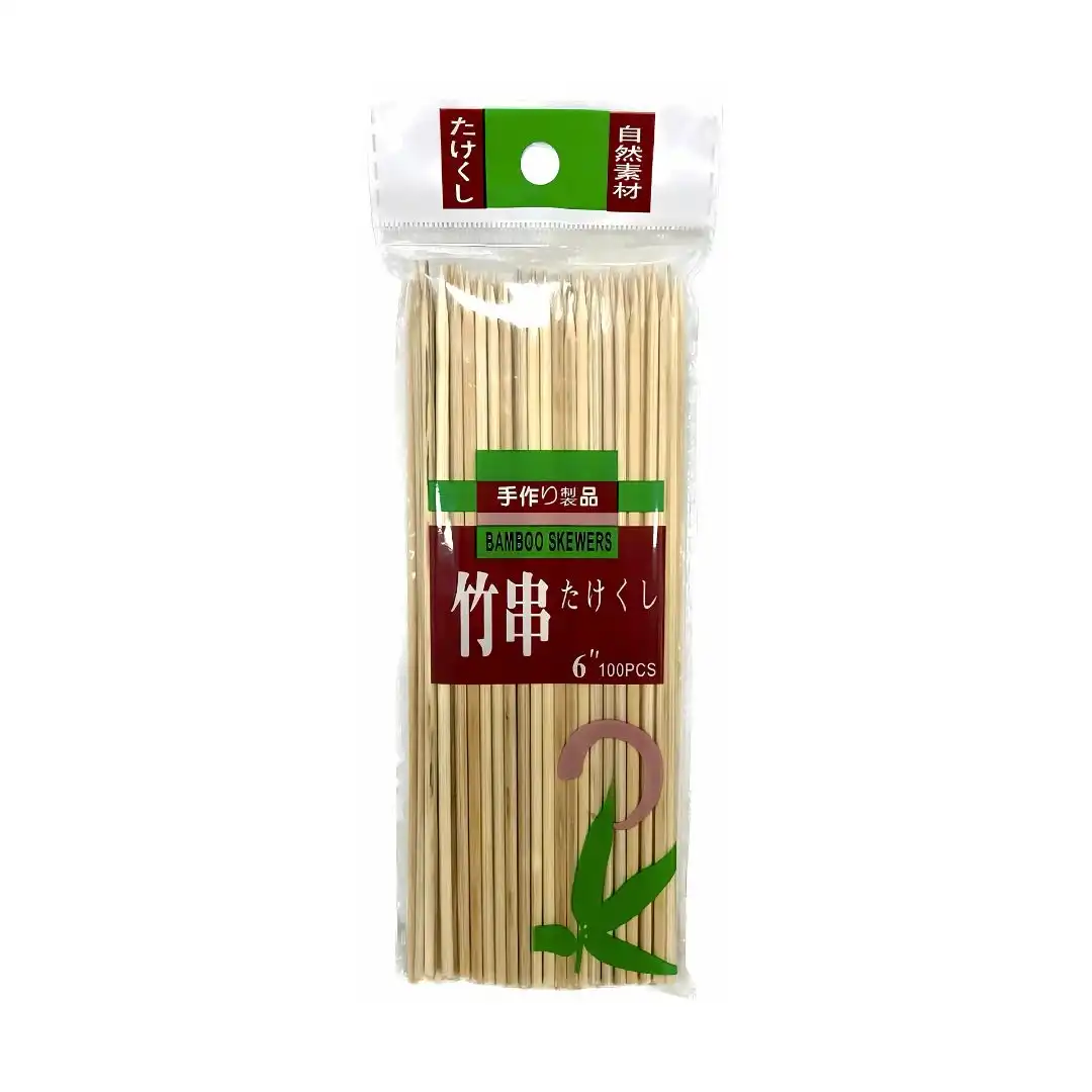 ESPETO DE BAMBU BAMBOO SKEWERS 15CM 100PCS CHINA
