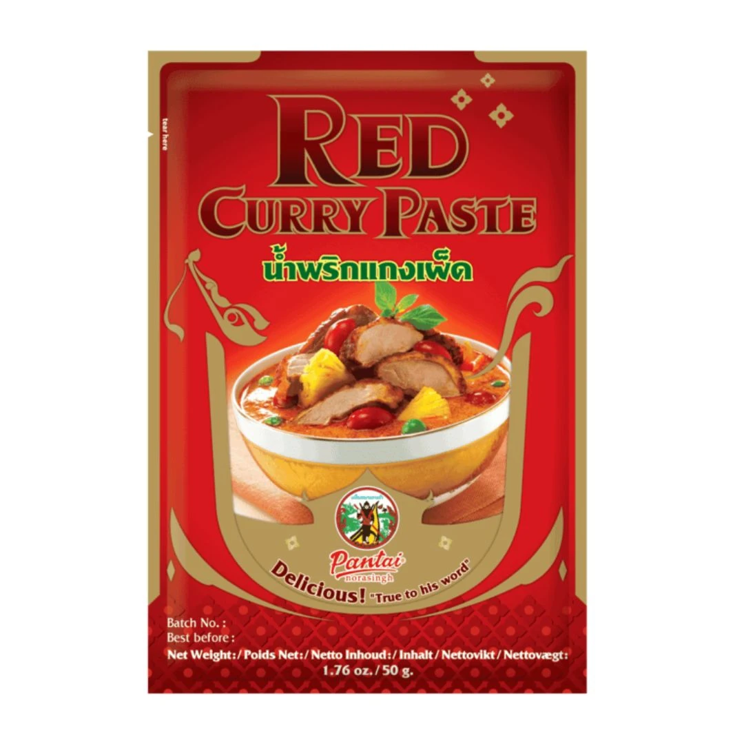 PASTA DE CURRY VERMELHO PANTAI 50G TAILANDIA