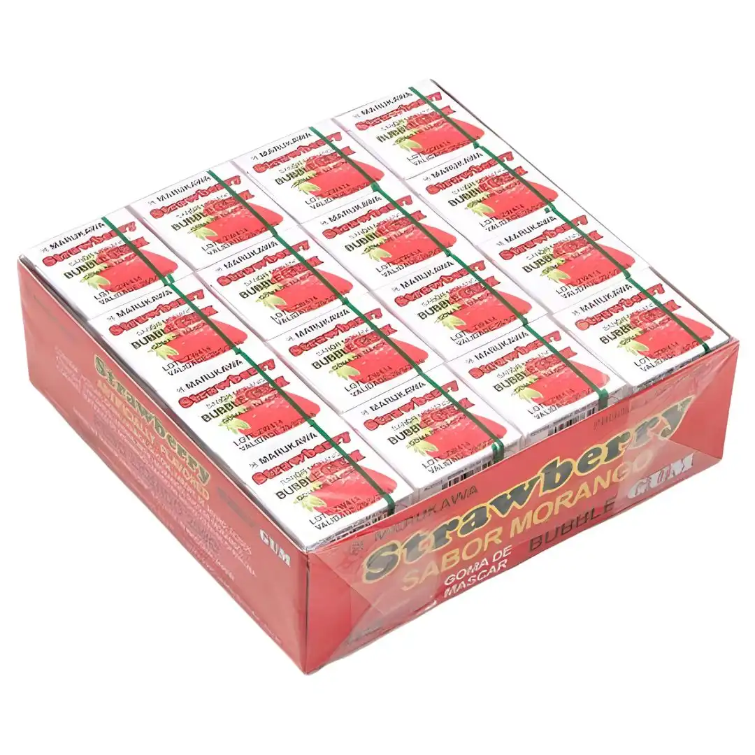 GOMA DE MASCAR MARUKAWA MARBLE GUN STRAWBERRY CX48UN JAPAO