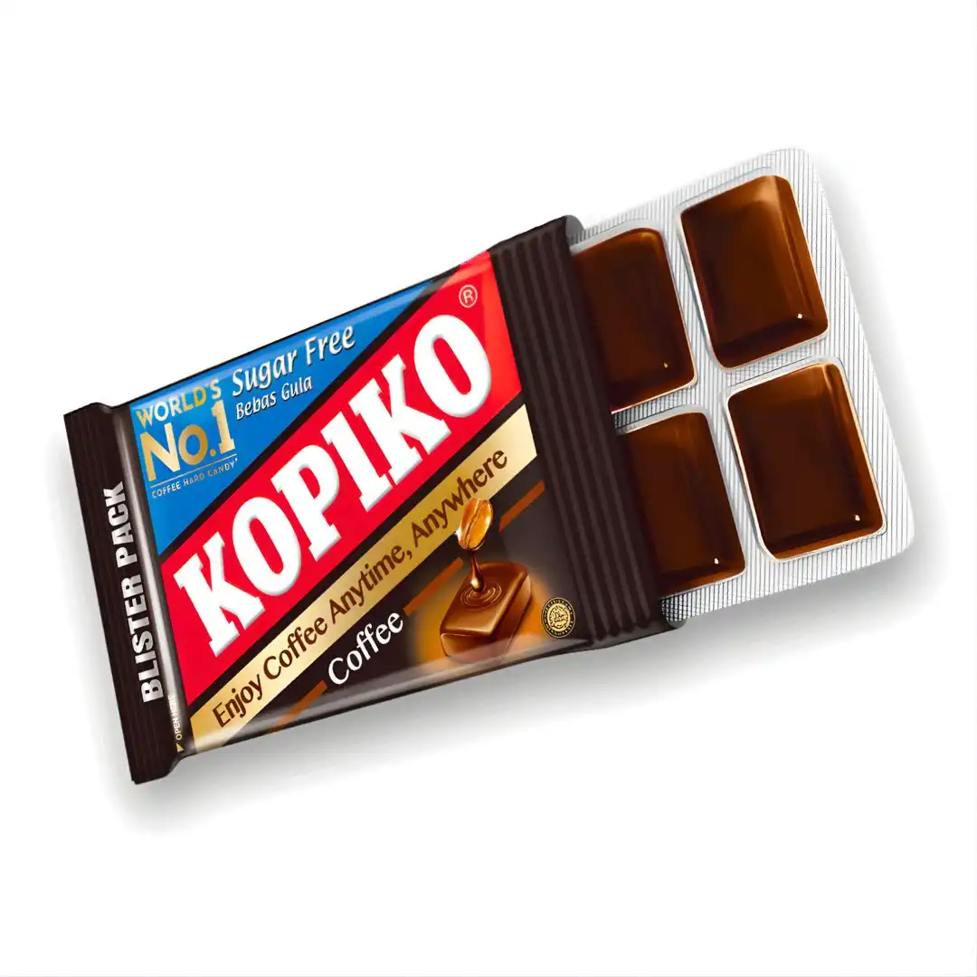 BALA KOPIKO POCKET PACK PASTILHA CAFE ZERO ACUCAR 32G INDONESIA