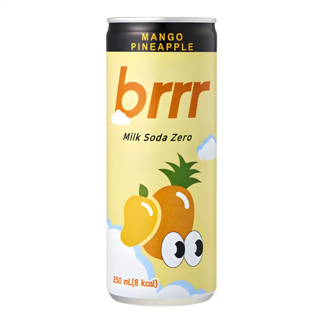 BEBIDA BRRR MILK SODA ZERO MANGA E ABACAXI 250ML COREIA