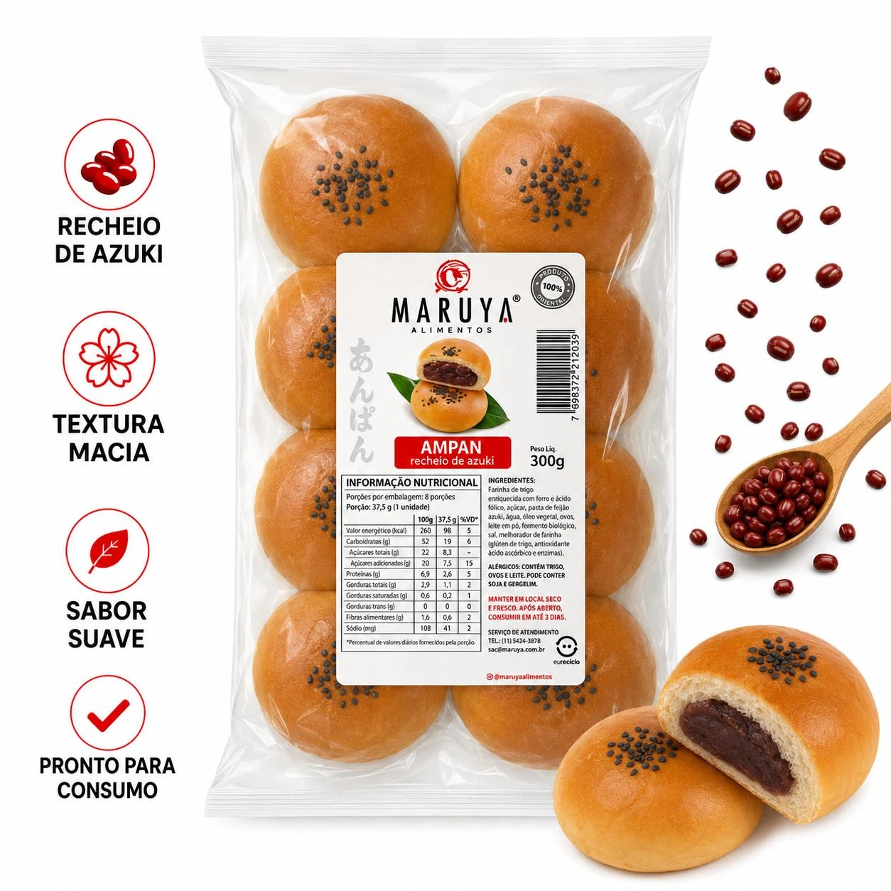 AMPAN MARUYA AZUKI 300GR 8UN