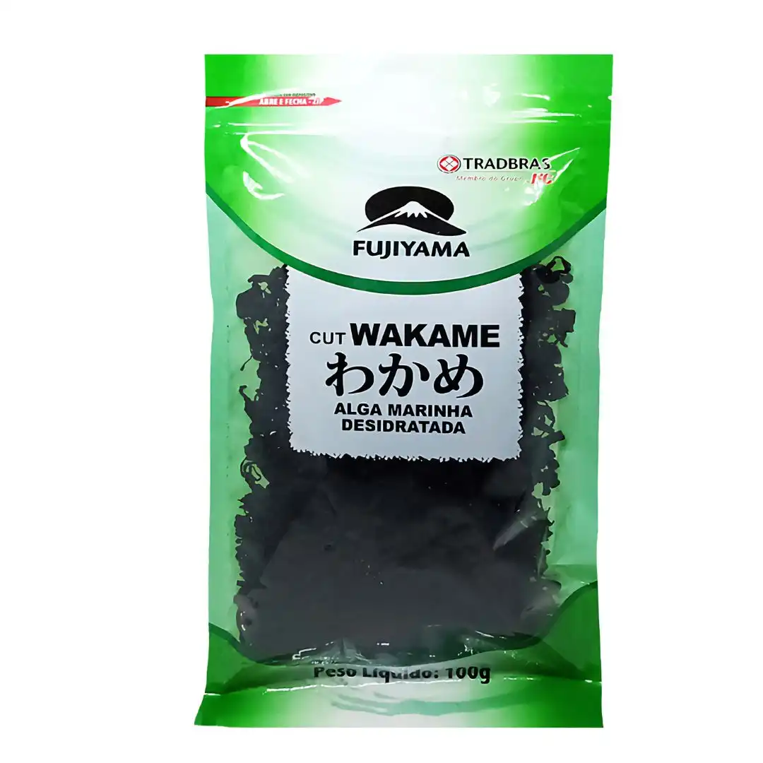 CUT WAKAME FUJIYAMA ALGA MARINHA DESIDRATADA 100G CHINA