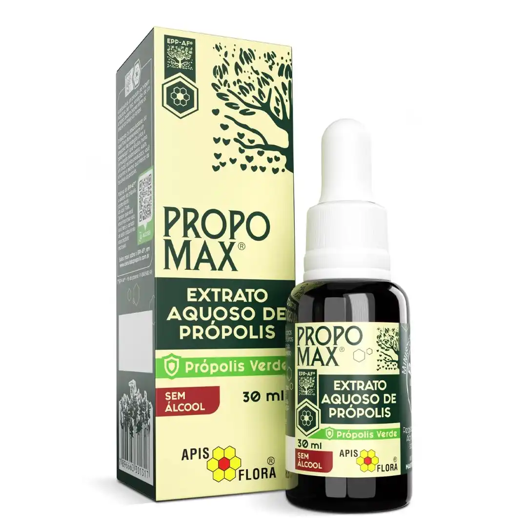EXTRATO DE PROPOLIS AQUOSO PROPOMAX APISFLORA VERDE 30ML