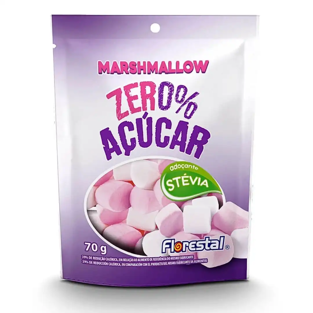 MARSHMALLOW FLORESTAL STEVIA ZERO ACUCAR 70G