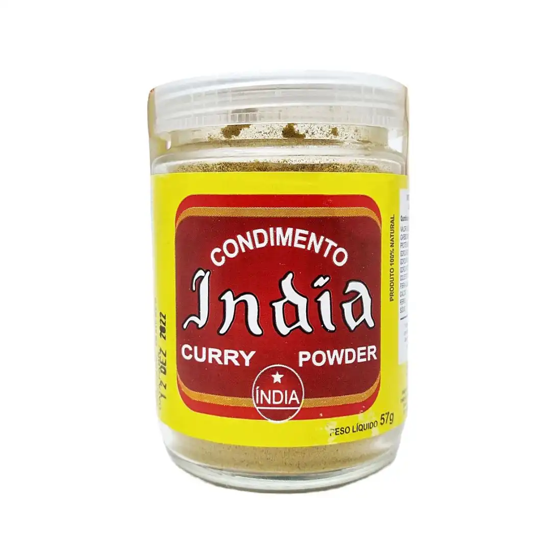 CURRY DA INDIA CONDIMENTO EM PO VIDRO 57G