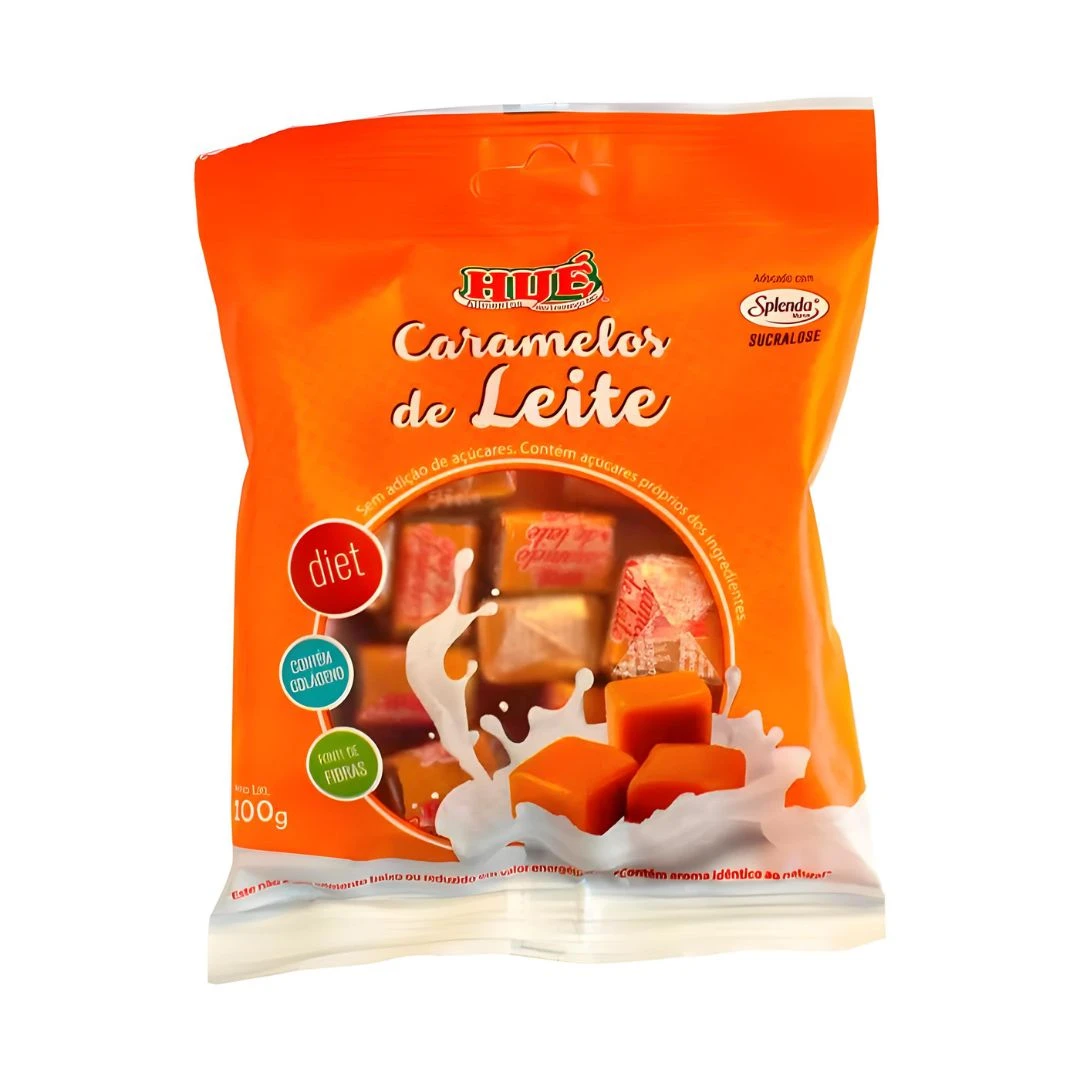 BALA CARAMELO DE LEITE HUE DIET 100G COM STEVIA