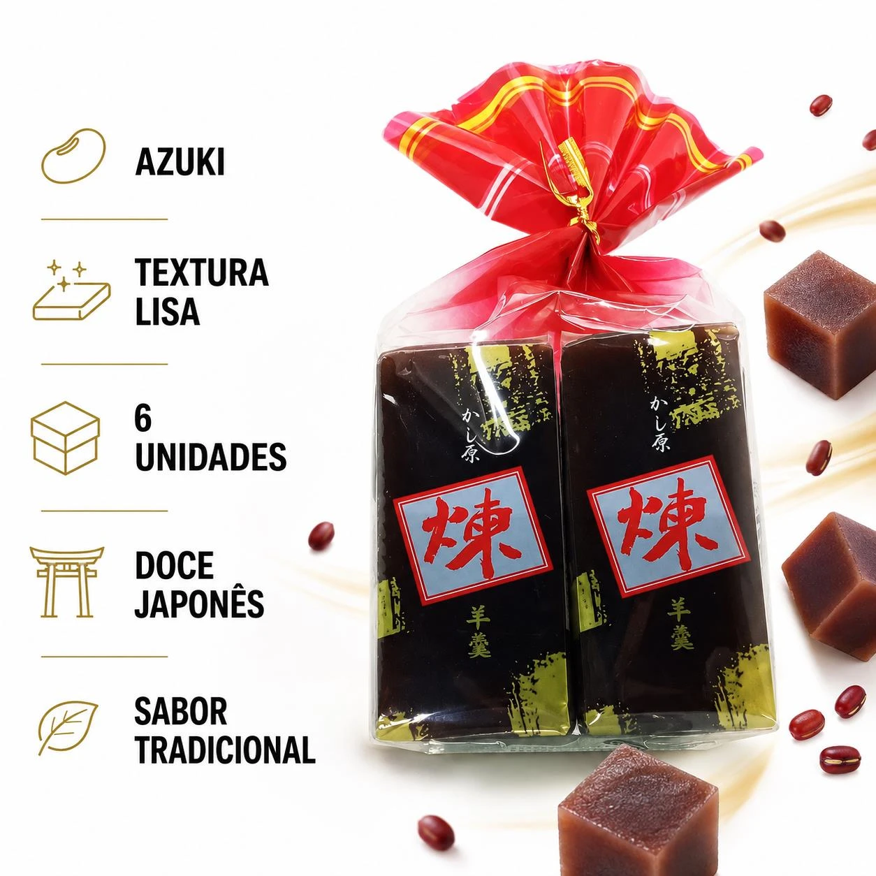 YOKAN AZUKI KASHIHARA NERI YOKAN PASTOSO 371G 6UN JAPAO