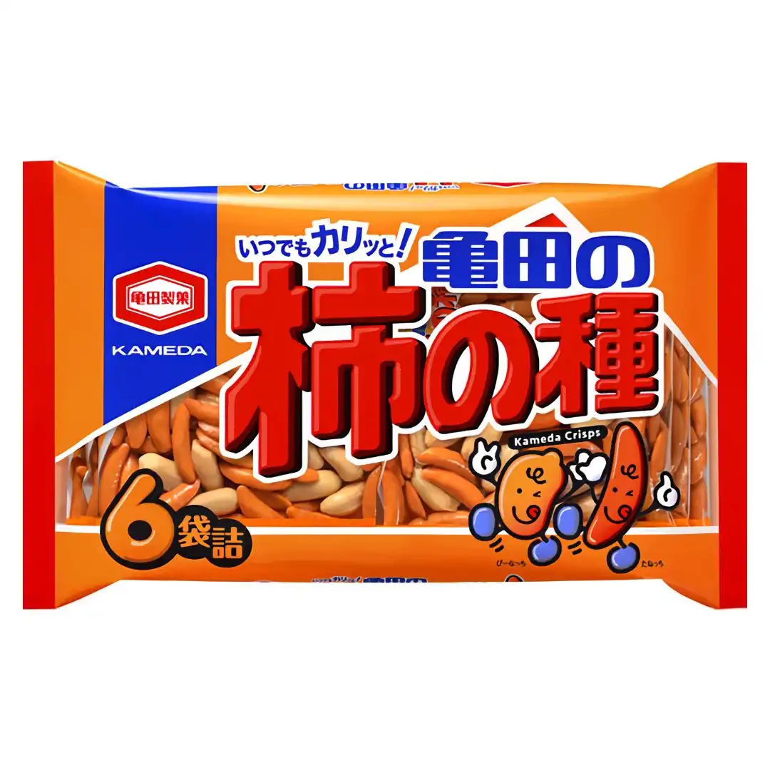 SNACK ARROZ KAKI NO TANE KAMEDA SHOYU 6 PACK 150G JAPAO