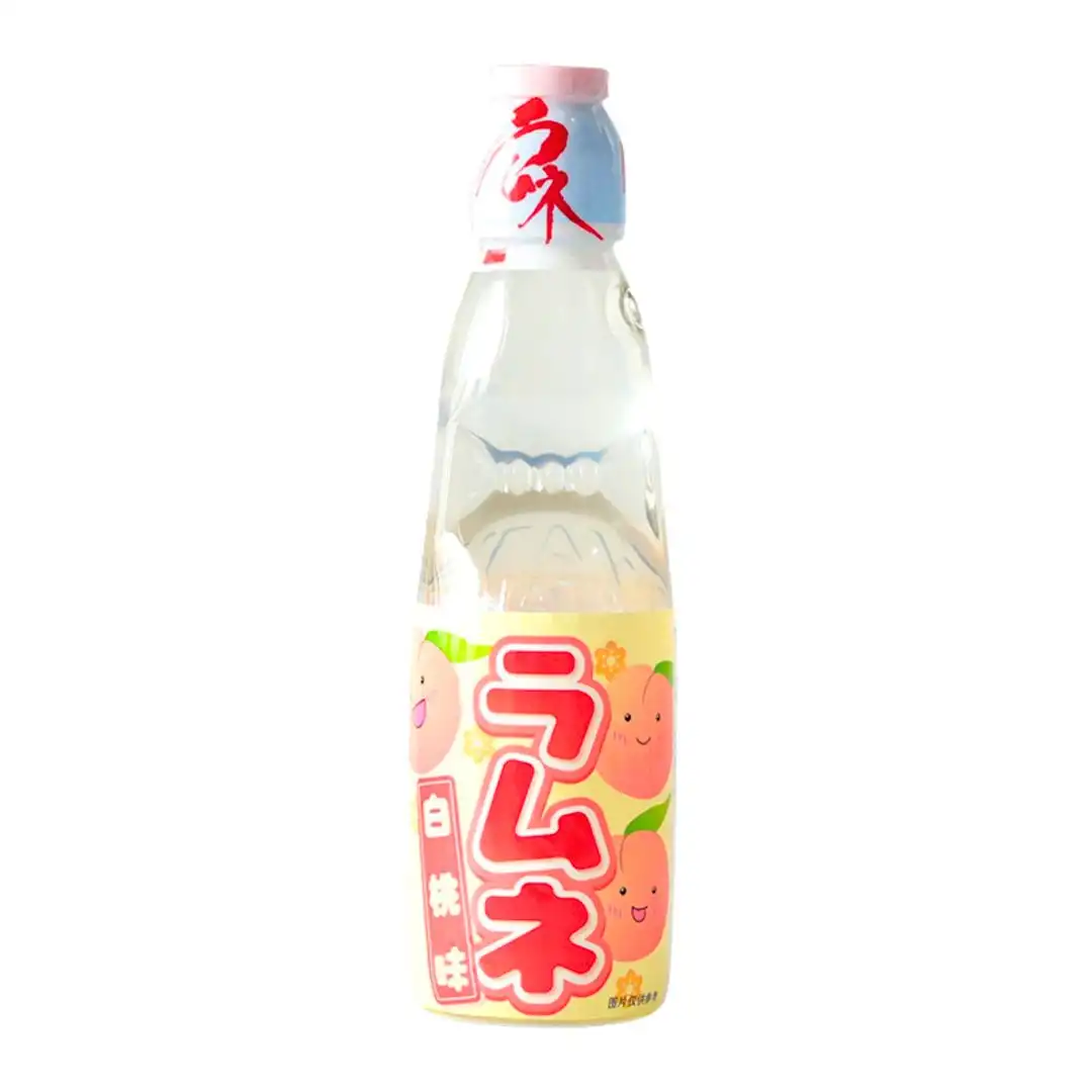 BEBIDA GASEIFICADA RAMUNE HATA PESSEGO 200ML JAPAO