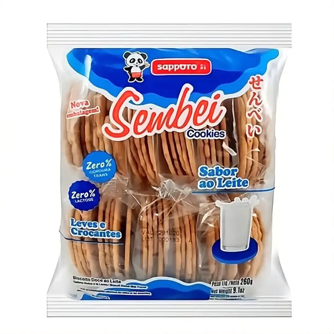 BISCOITO SEMBEI COOKIES SAPPORO AO LEITE 260G