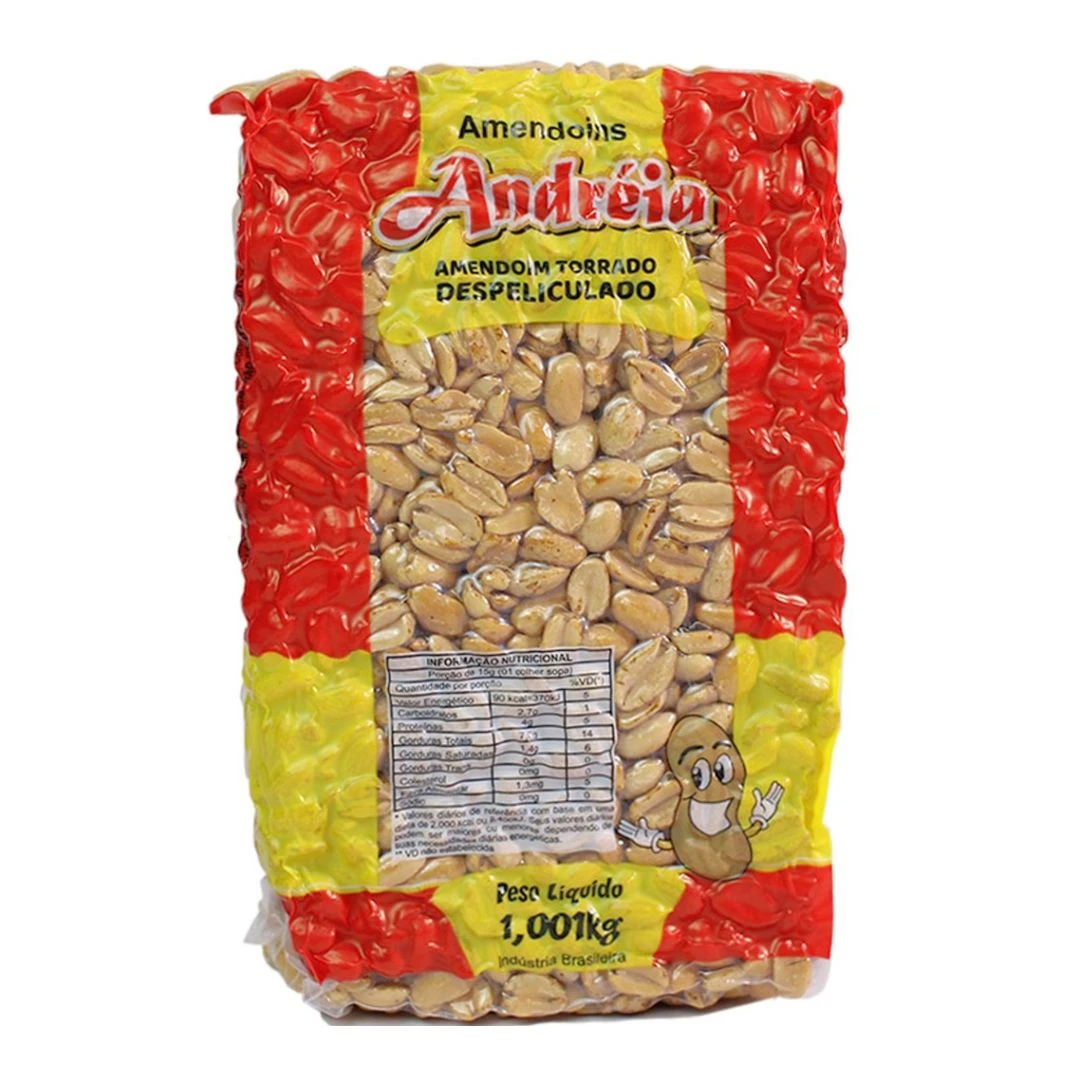AMENDOIM TORRADO DESPELICULADO ANDREIA 1KG