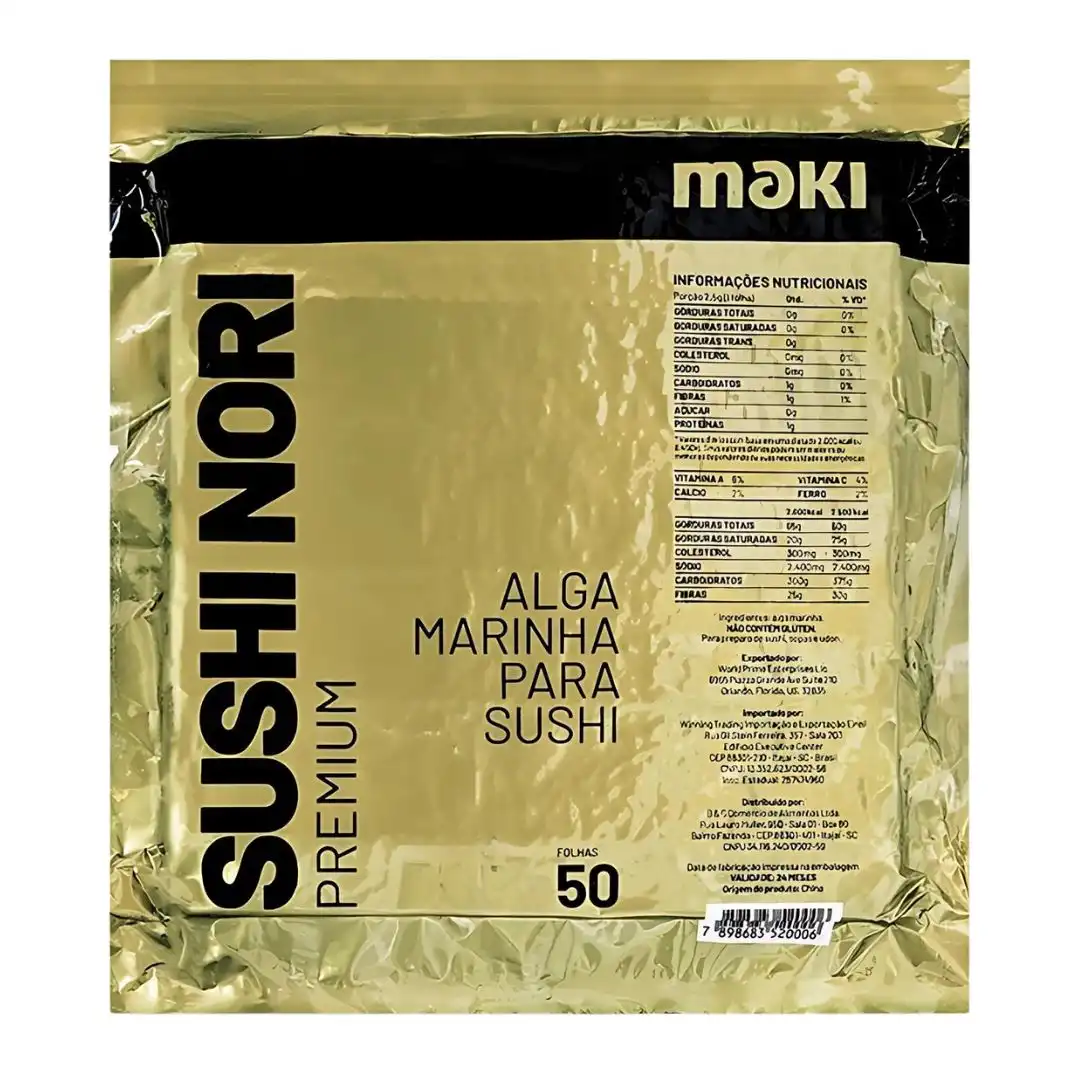 SUSHI NORI MAKI GOLD PREMIUM 50FLS 140G CHINA