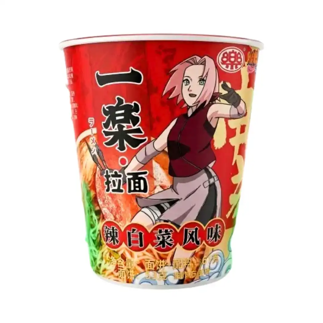 MAC INST NOODLES NARUTO SAKURA KIMCHI PICANTE COPO 61G CHINA