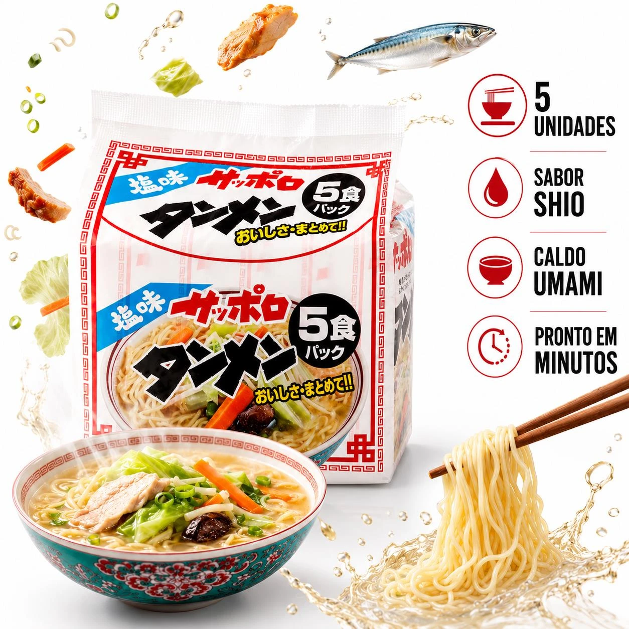LAMEN INST SUNAOSHI SAPPORO SHIO SAL 400G 5UN JAPAO